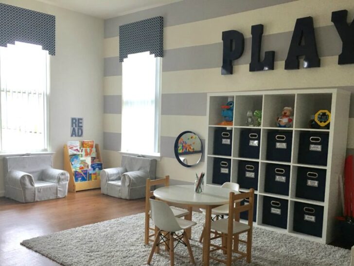 Navy and Gray Boys Playroom - Project Nursery