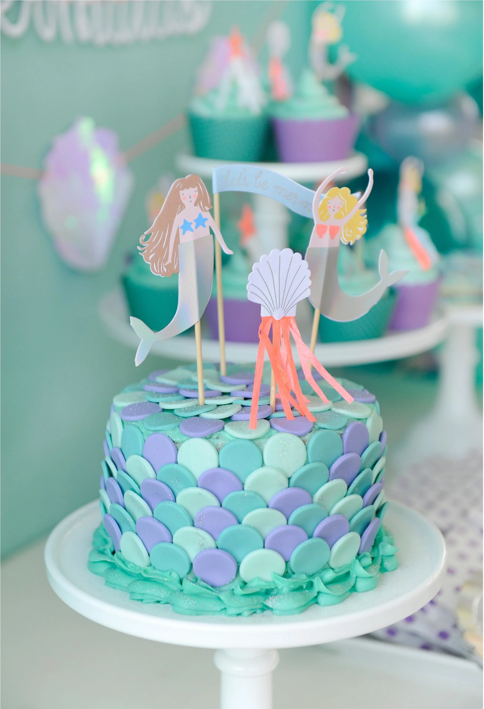 Mermaid Cake Topper - Project Nursery