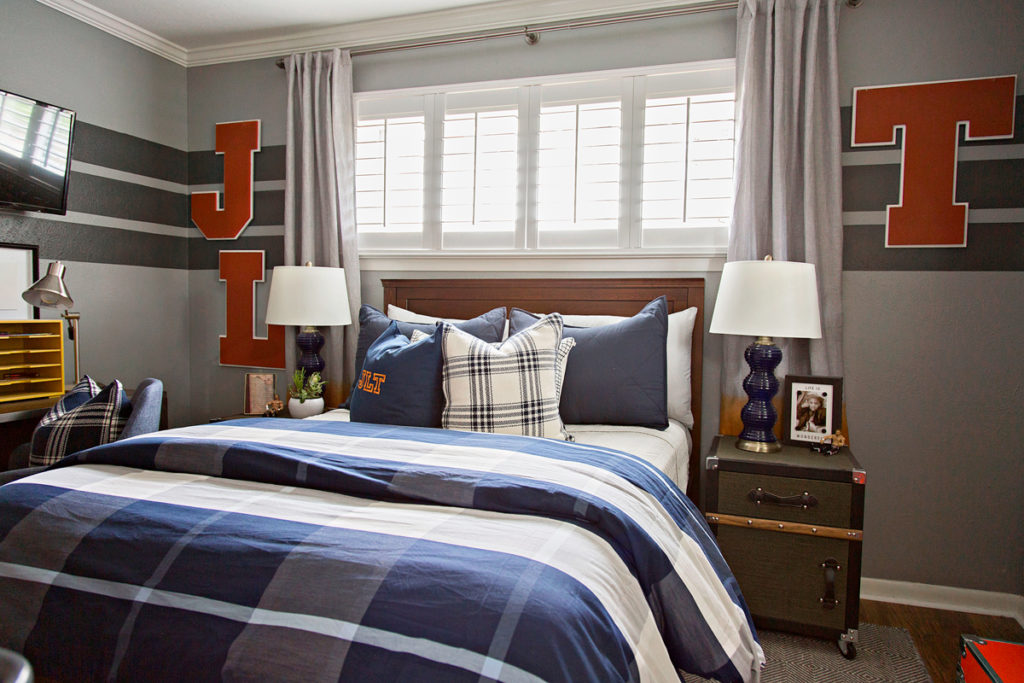 Sophisticated Vintage Sports Themed Boys Room - CURATED CASA