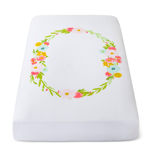 Floral Wreath Crib Sheet from Target's Cloud Island Collection