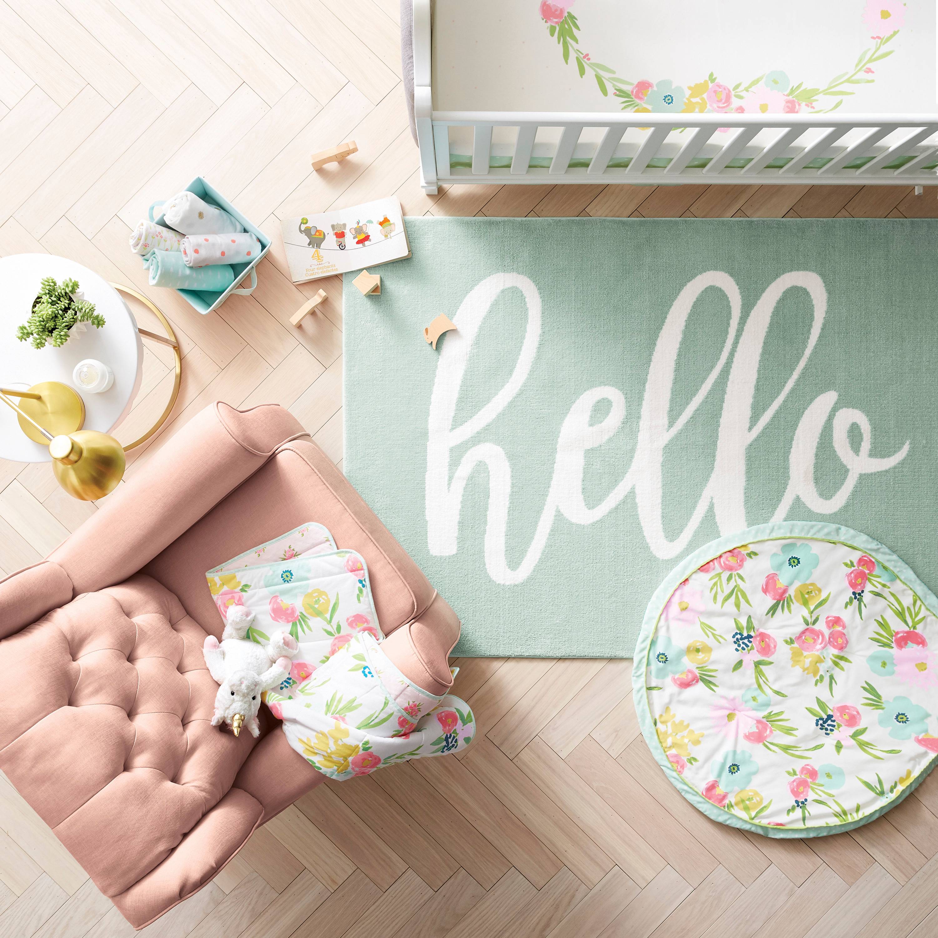 target floral crib sheet