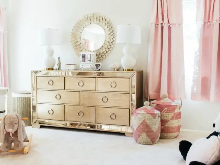 Glam Pink and Gold Girls Nursery - Project Nursery