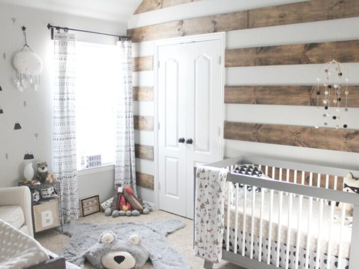 Rustic Modern Nursery with Shiplap Accent Wall - Project Nursery