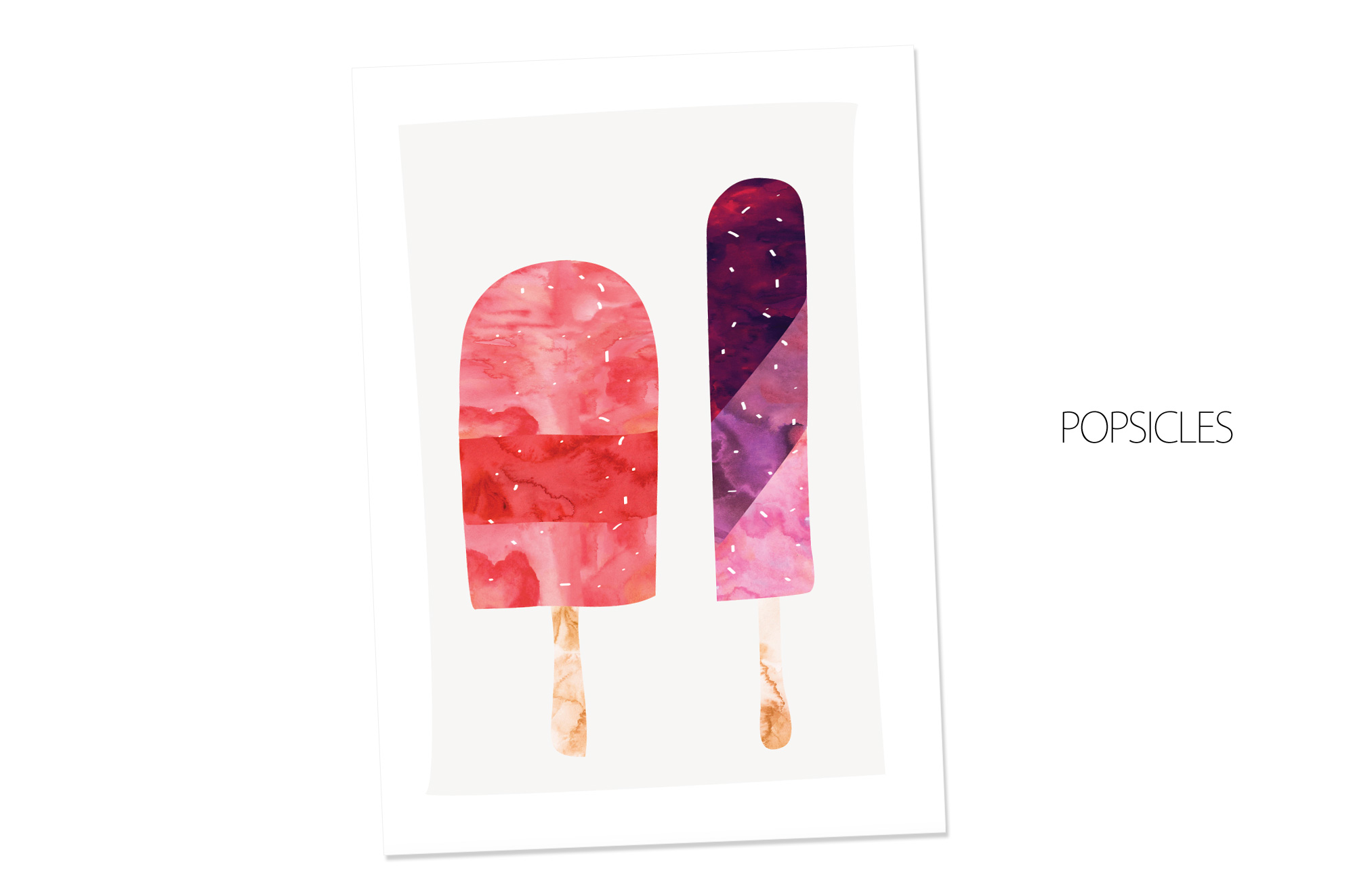 Free Printable Popsicles Art Print