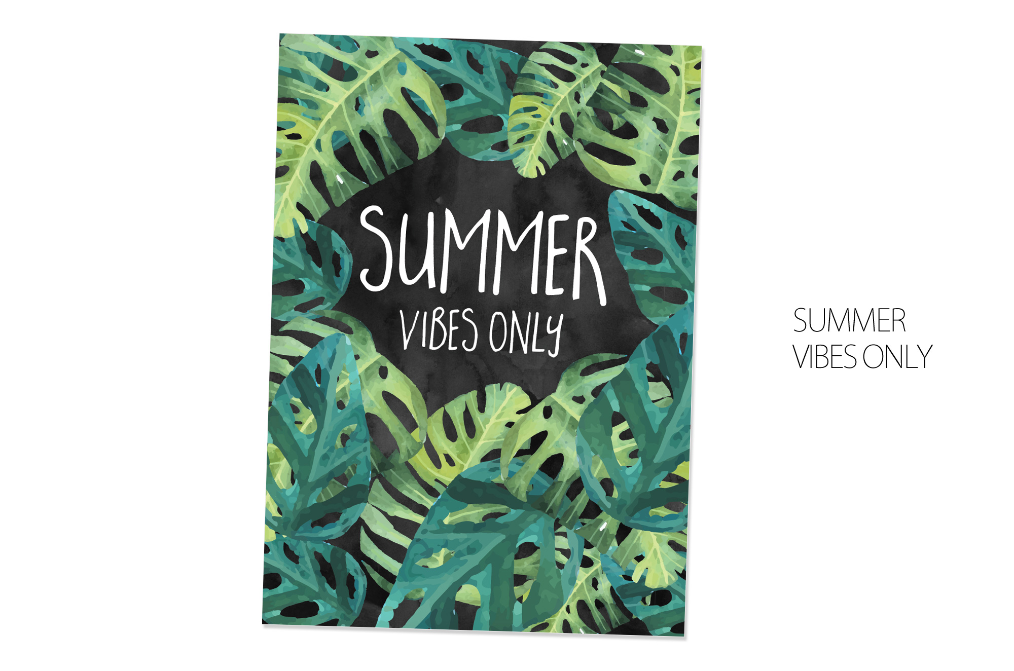 Free Printable Summer Vibes Only Art Print