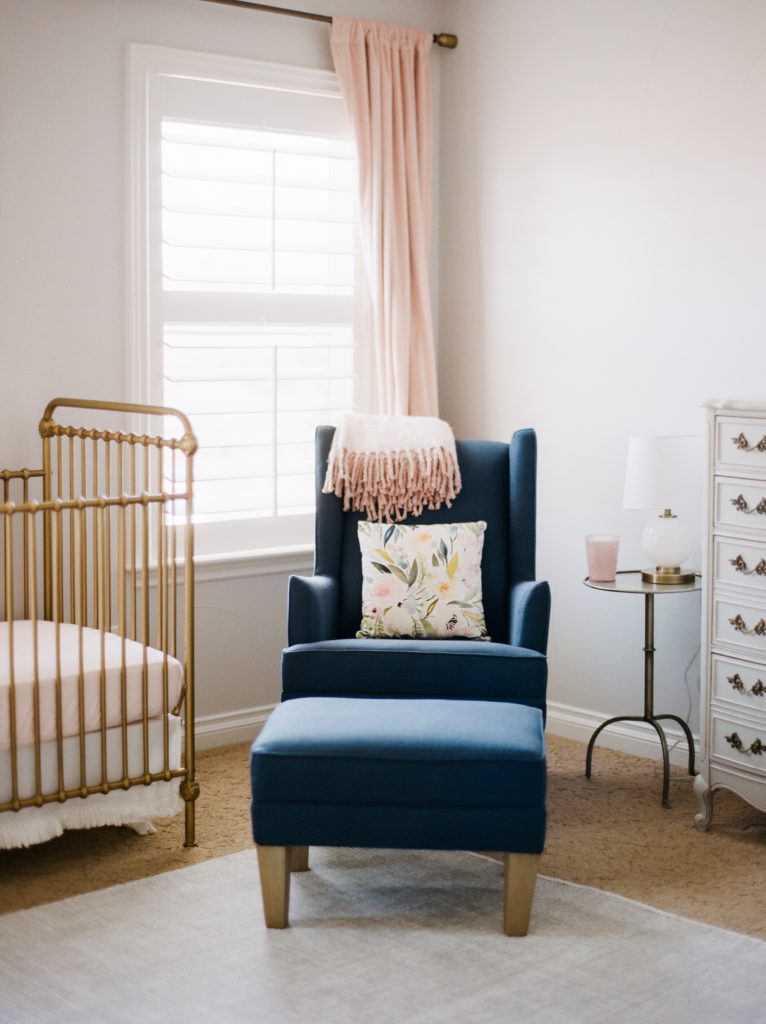 Feminine Navy and Pink Girls Nursery - Project Nursery