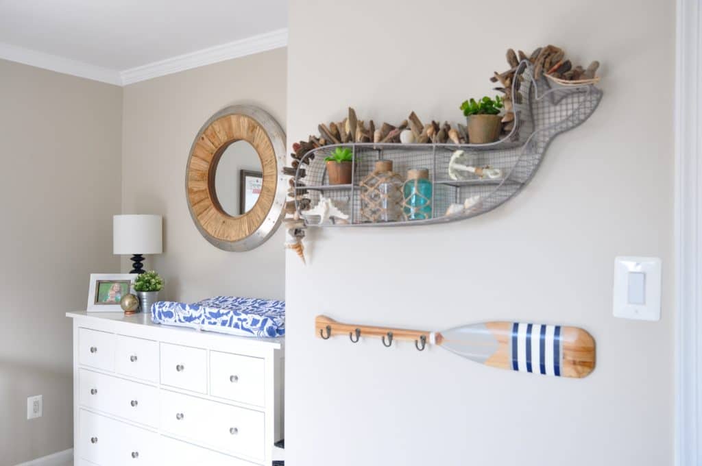 A Nautical Nursery with Modern Style storage