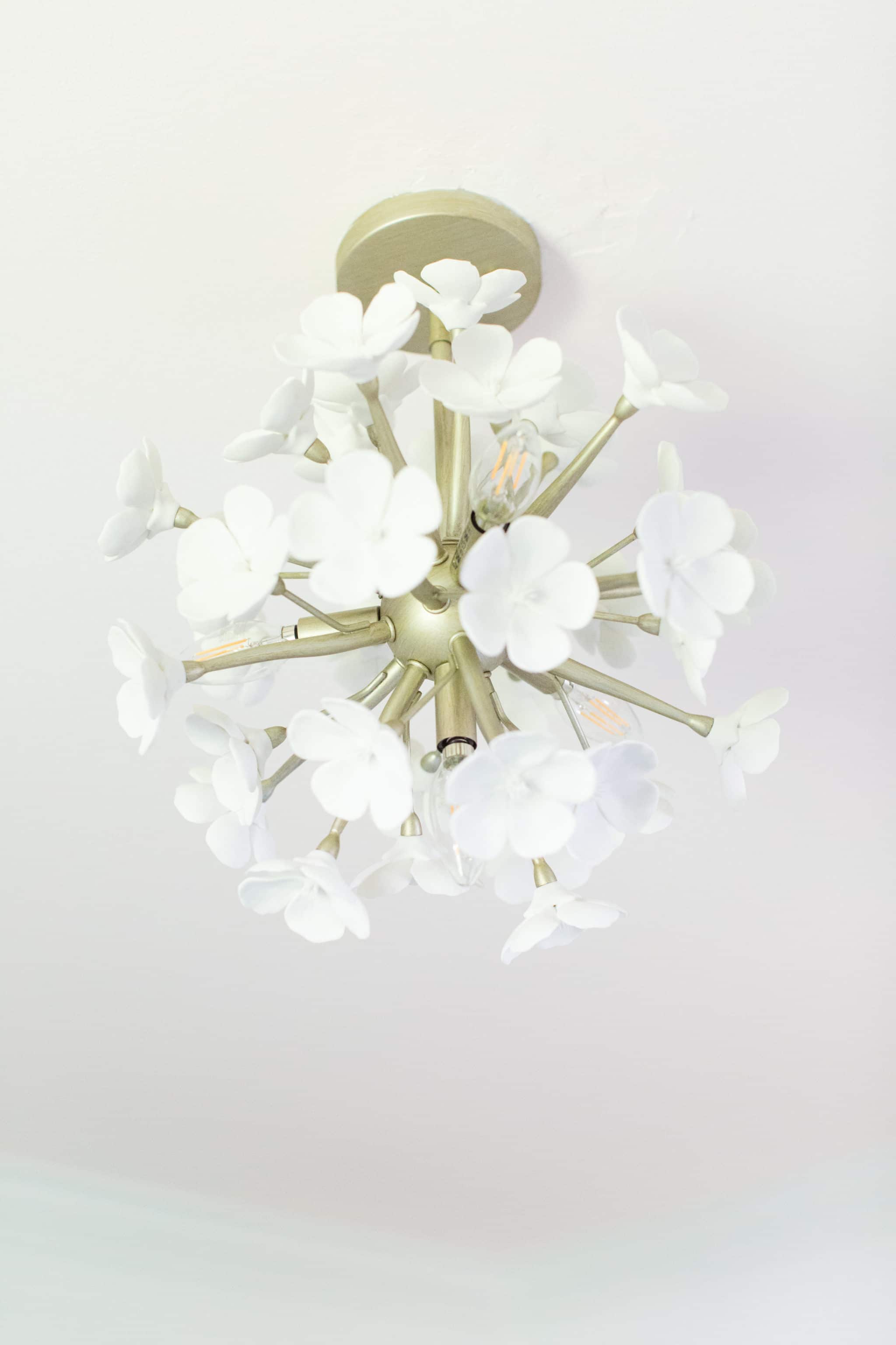 Daisy and Gold Chandelier in Nursery - Project Nursery