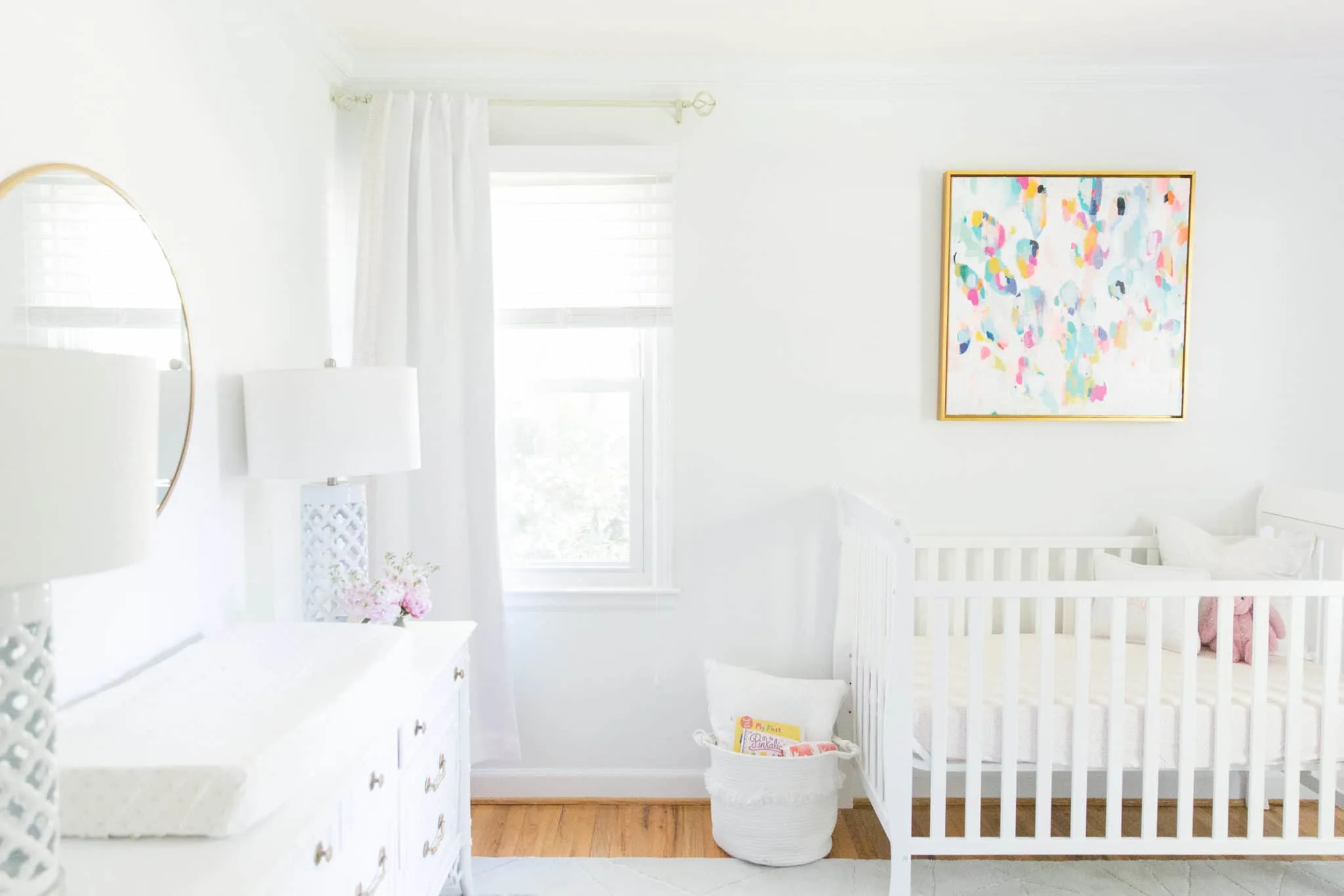 White and Gold Nursery with Pops of Pink - Project Nursery