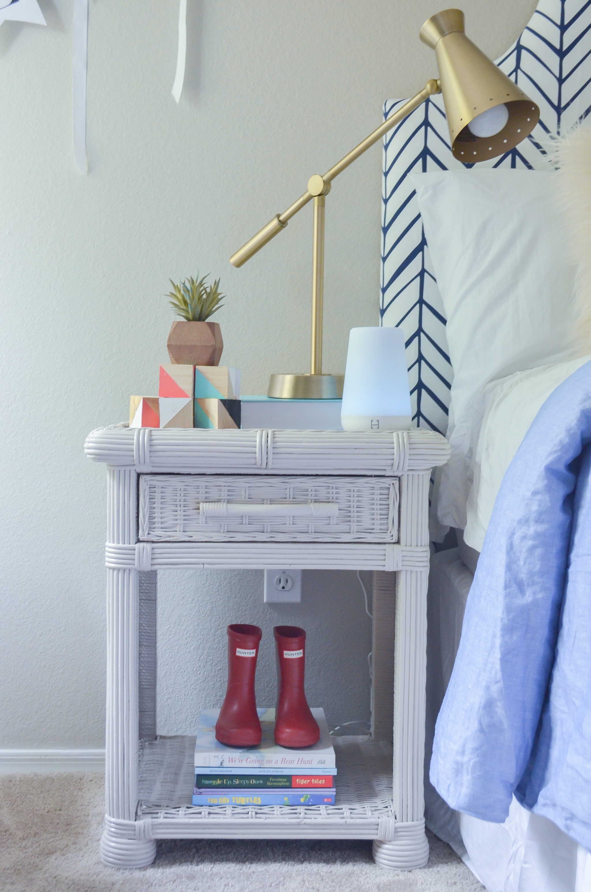 Side Table in Toddler Boy's Room - Project Nursery