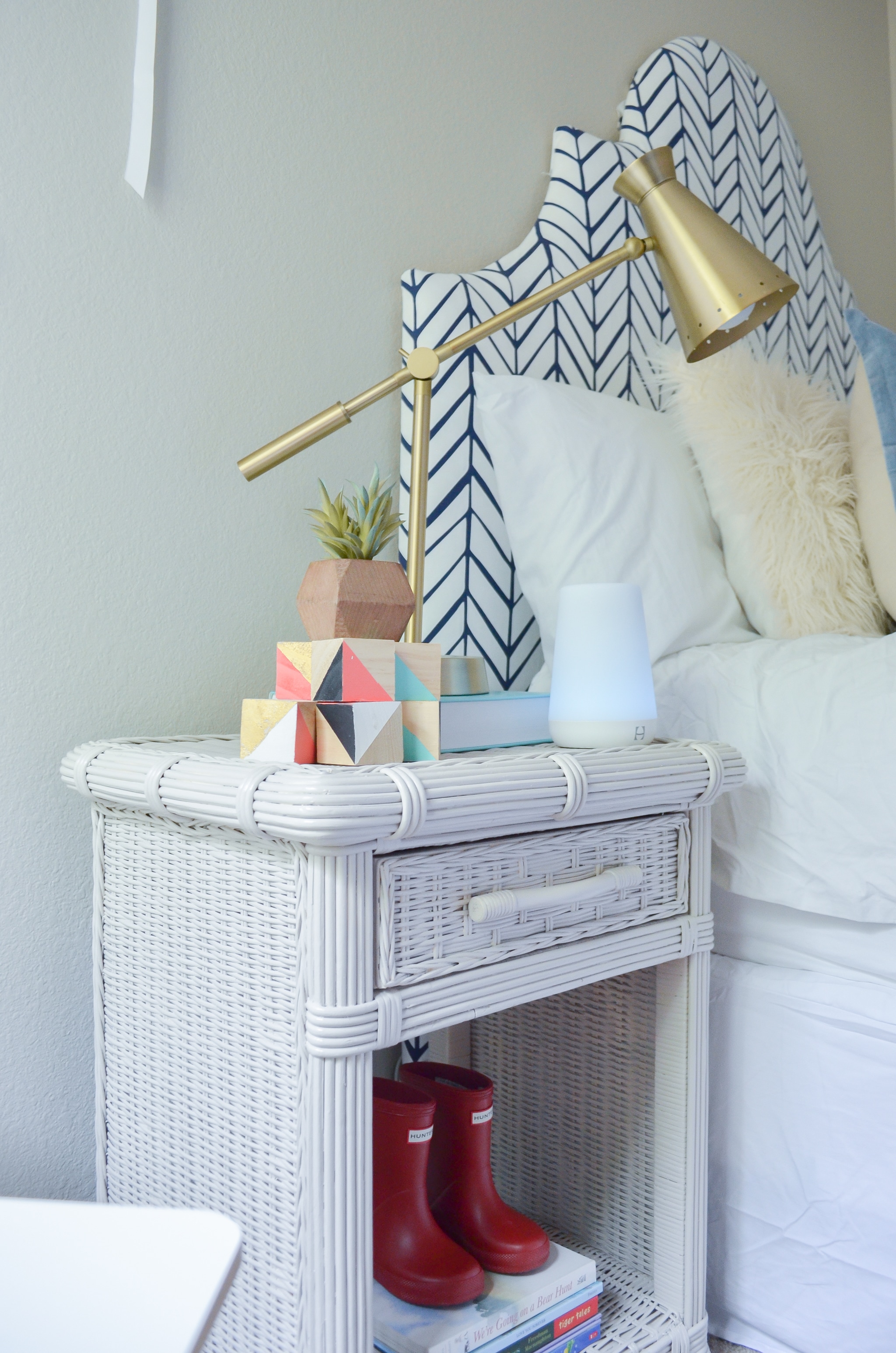 Wicker Toddler Nightstand - Project Nursery