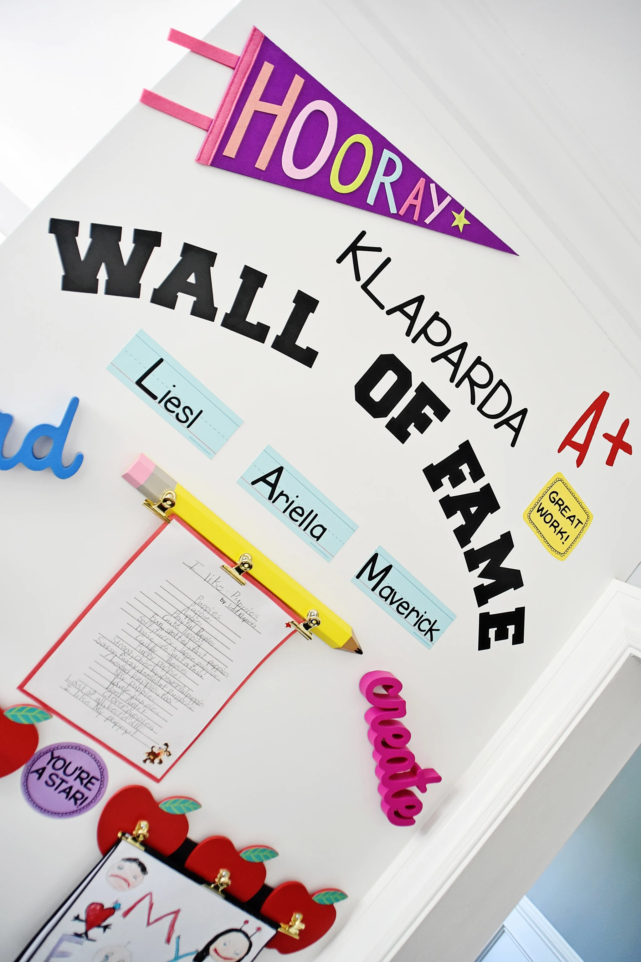Make a DIY Display for Your Kids' Schoolwork and Art Projects