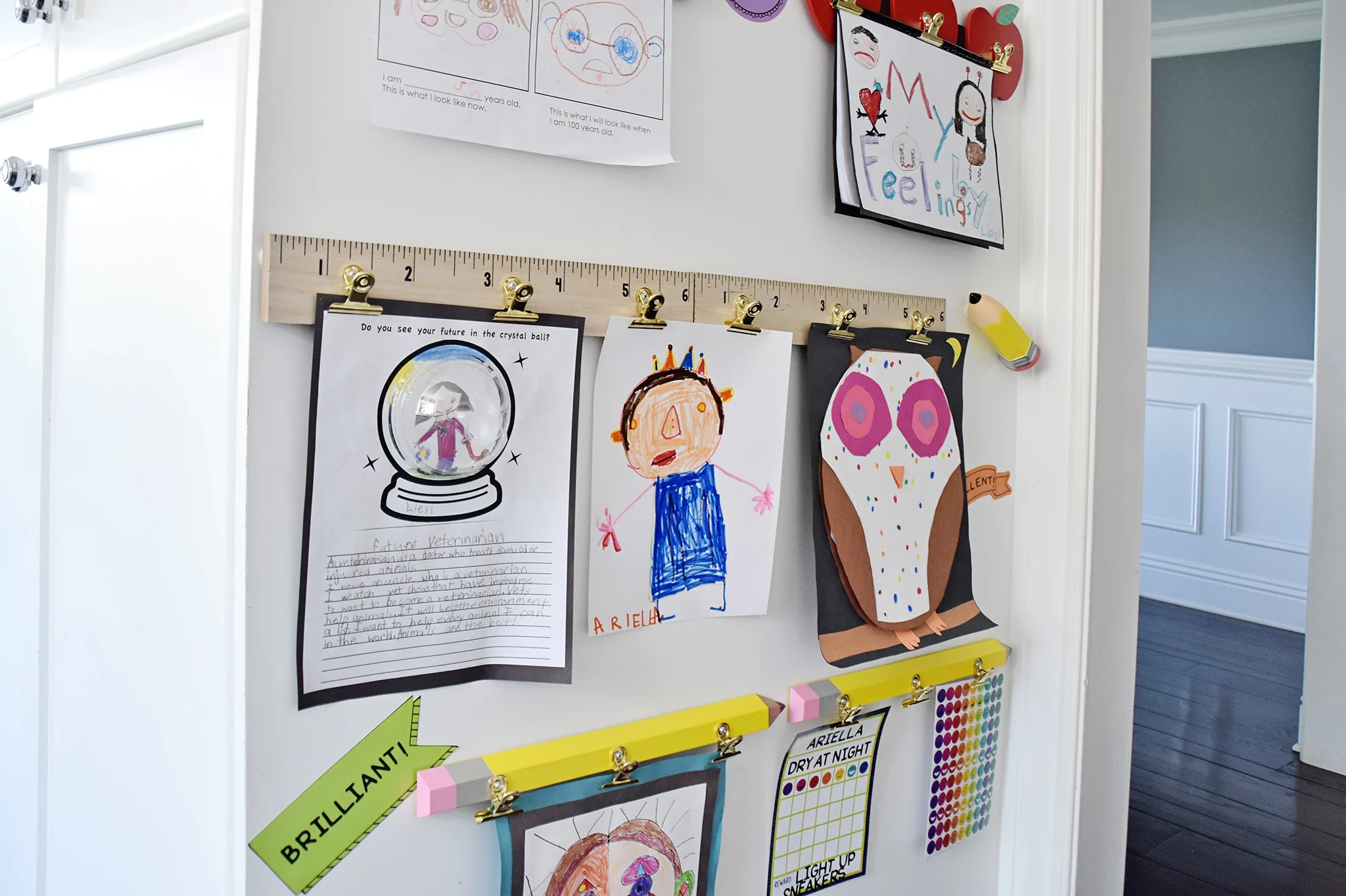 Dollar store gallery wall - how to cut your own picture mats - 100 Things 2  Do
