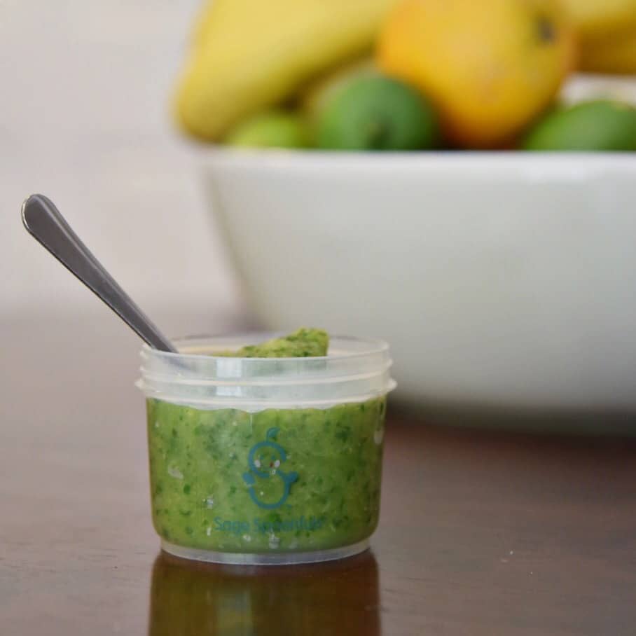 Pear and Kale Stage Two Baby Food Recipe - Project Nursery