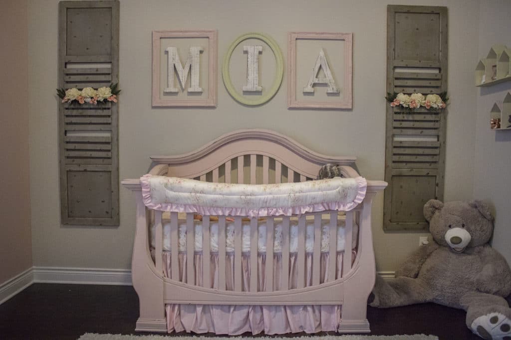 shabby chic baby girl nursery