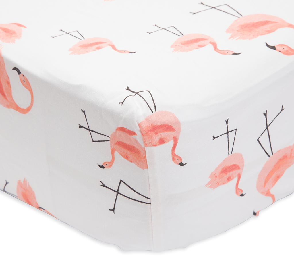 Flamingo Crib Sheet - The Project Nursery Shop