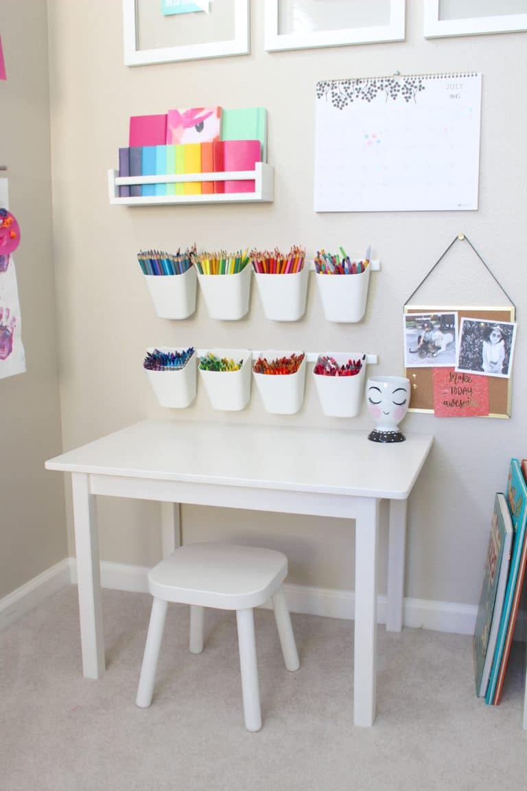 Pretty in Pastels Playroom craft corner