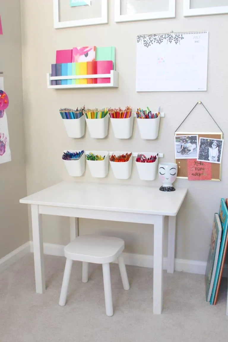 Pretty in Pastels Playroom craft corner