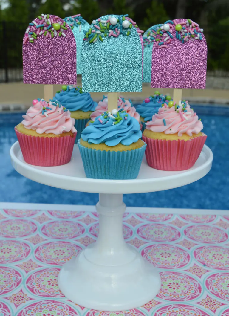 Popsicle Pool Party Cupcake Toppers