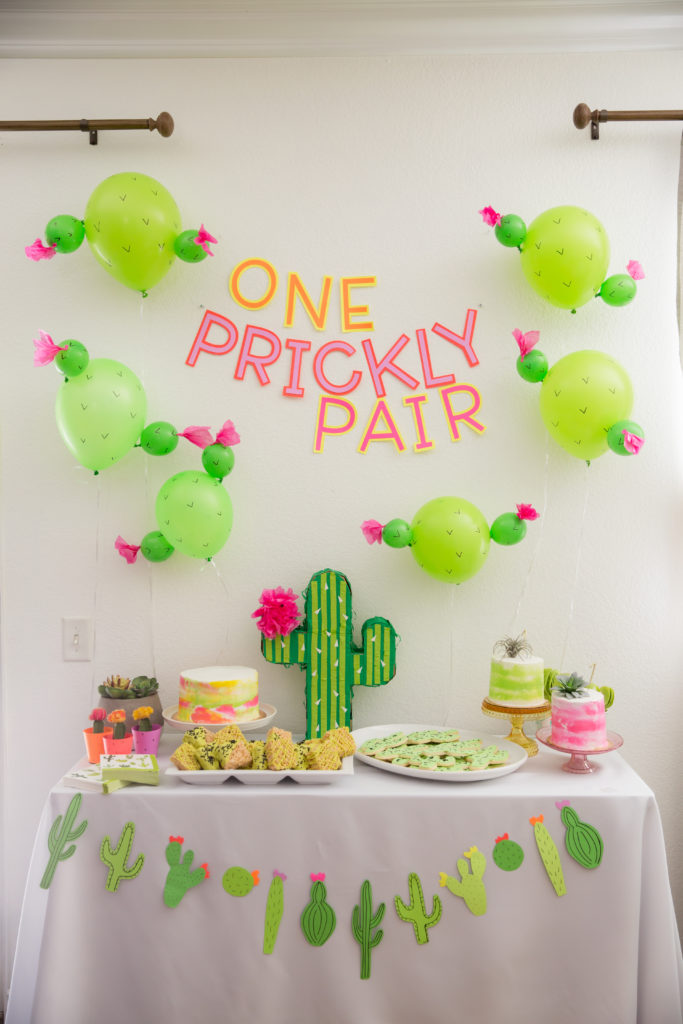 One Prickly Pair Twin Birthday Party