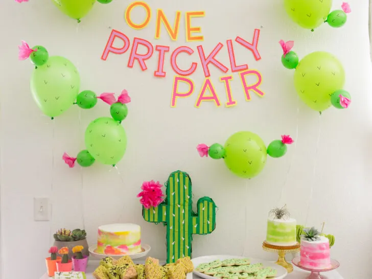 One Prickly Pair Twin Birthday Party