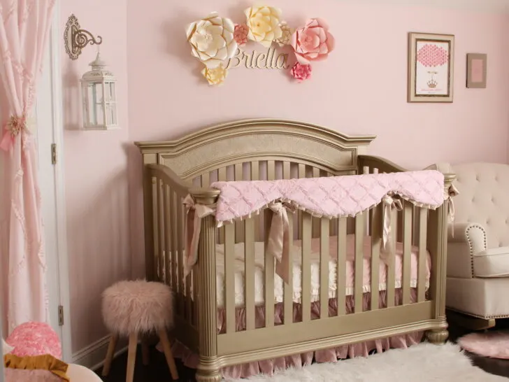 Soft Pink Golds and Ivory Shabby Chic Nursery