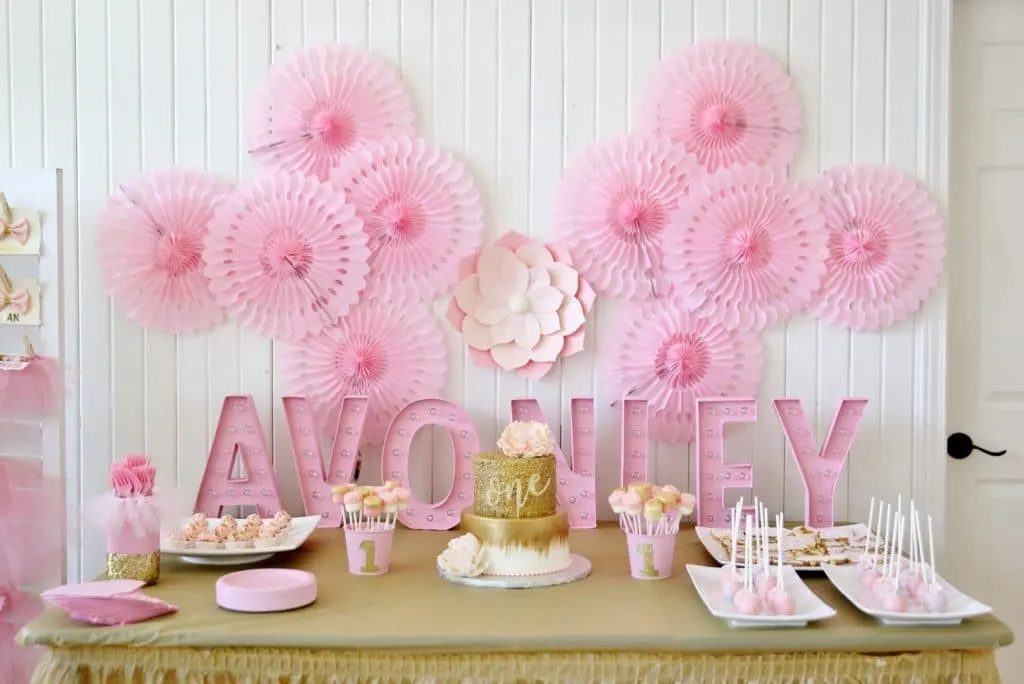 Pink and Gold First Birthday Party - Project Nursery