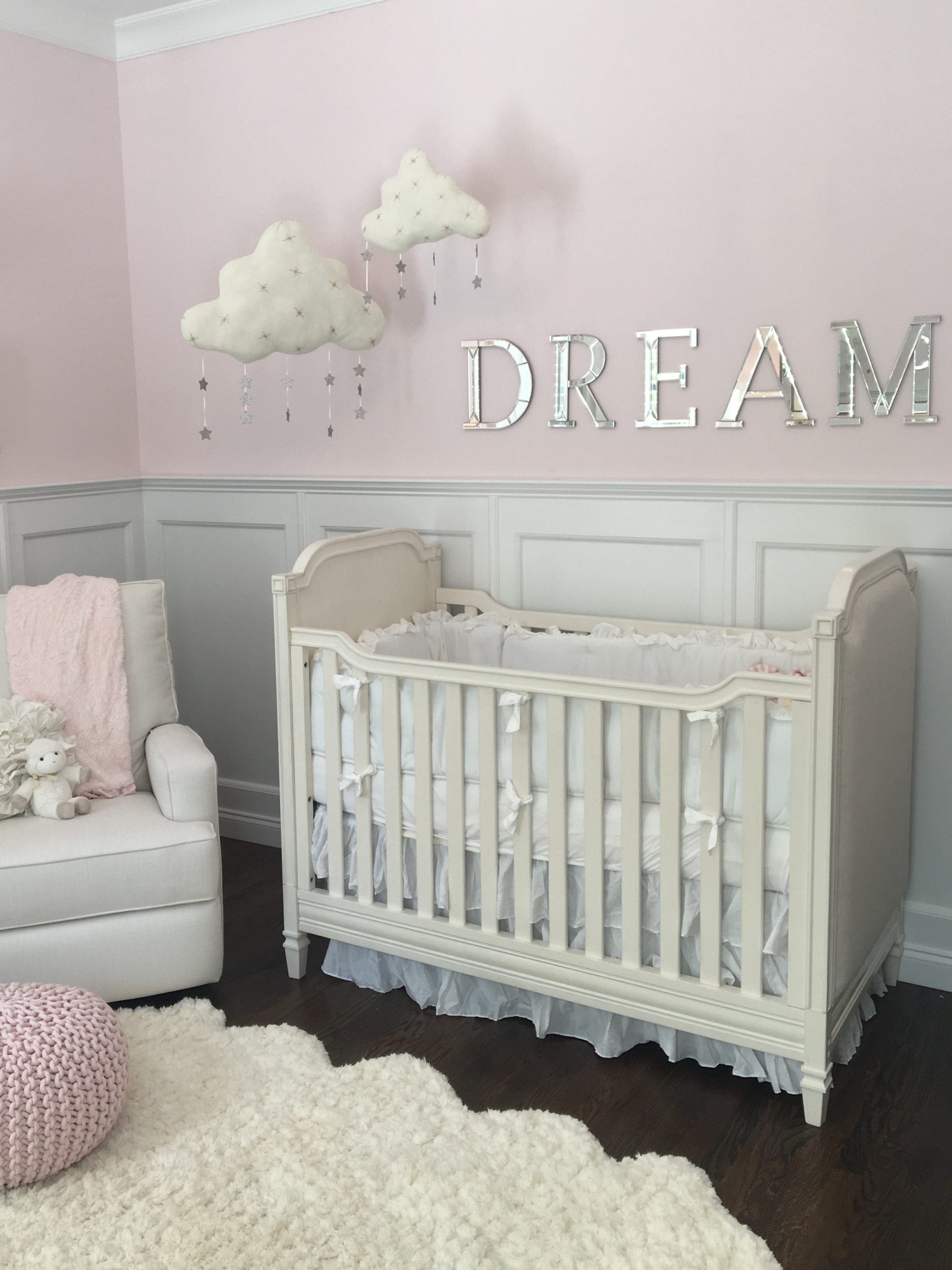 Pink and White Sweet Dreams Nursery - Project Nursery