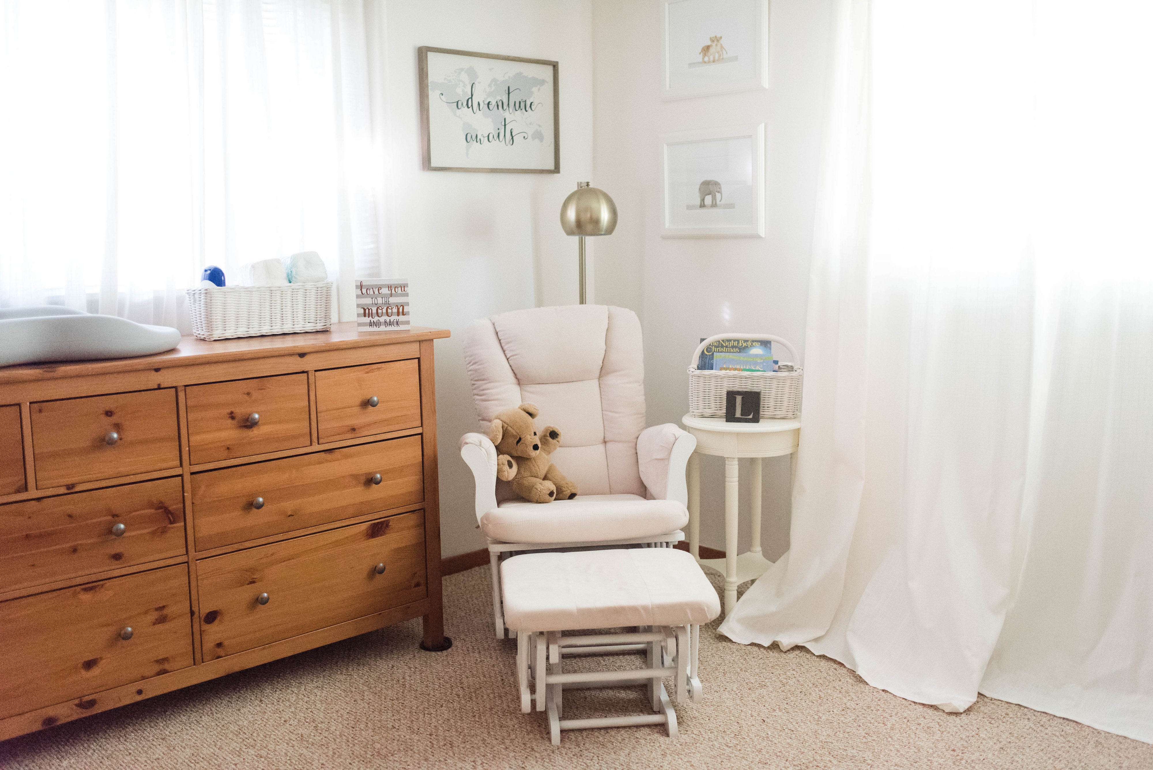 Navy & Gray Vintage Inspired Baby Boy Nursery captured by Jessica Husted Photography