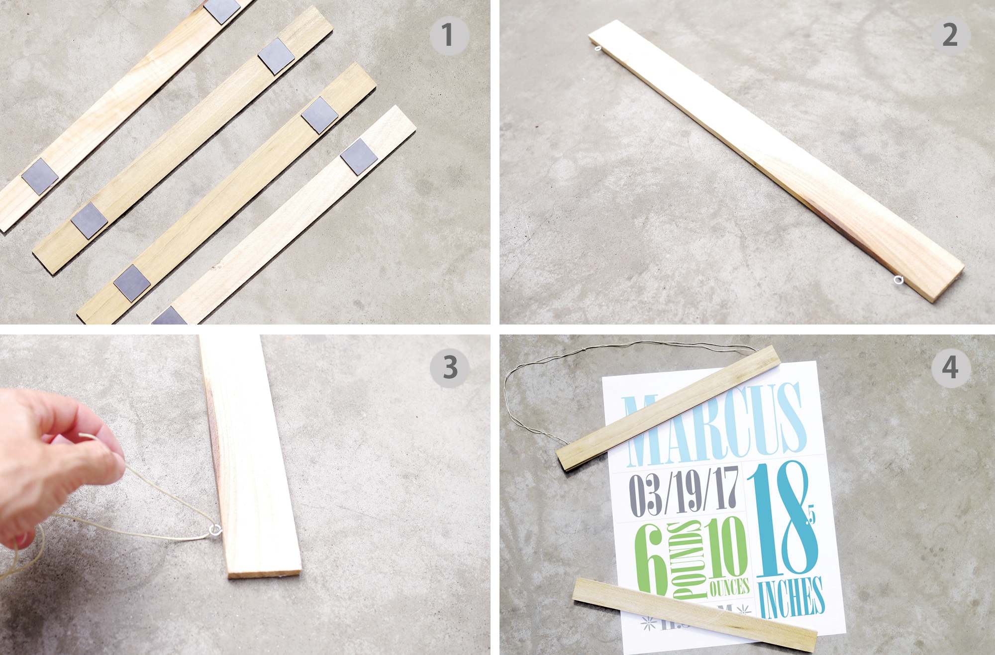 DIY Magnetic Poster Hangers