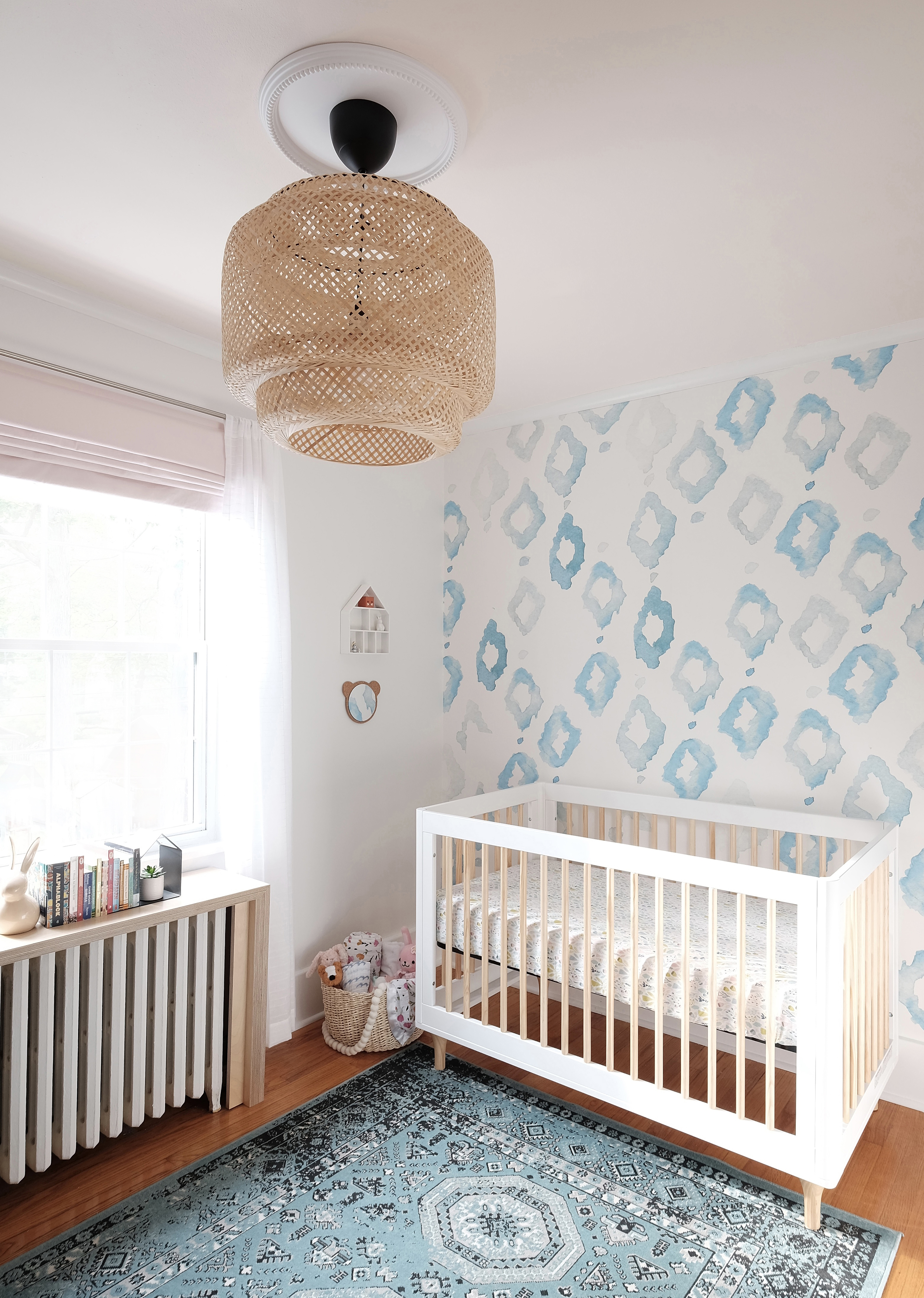 Baby Girl Woodland Nursery with Watercolor Wallpaper - Project Nursery