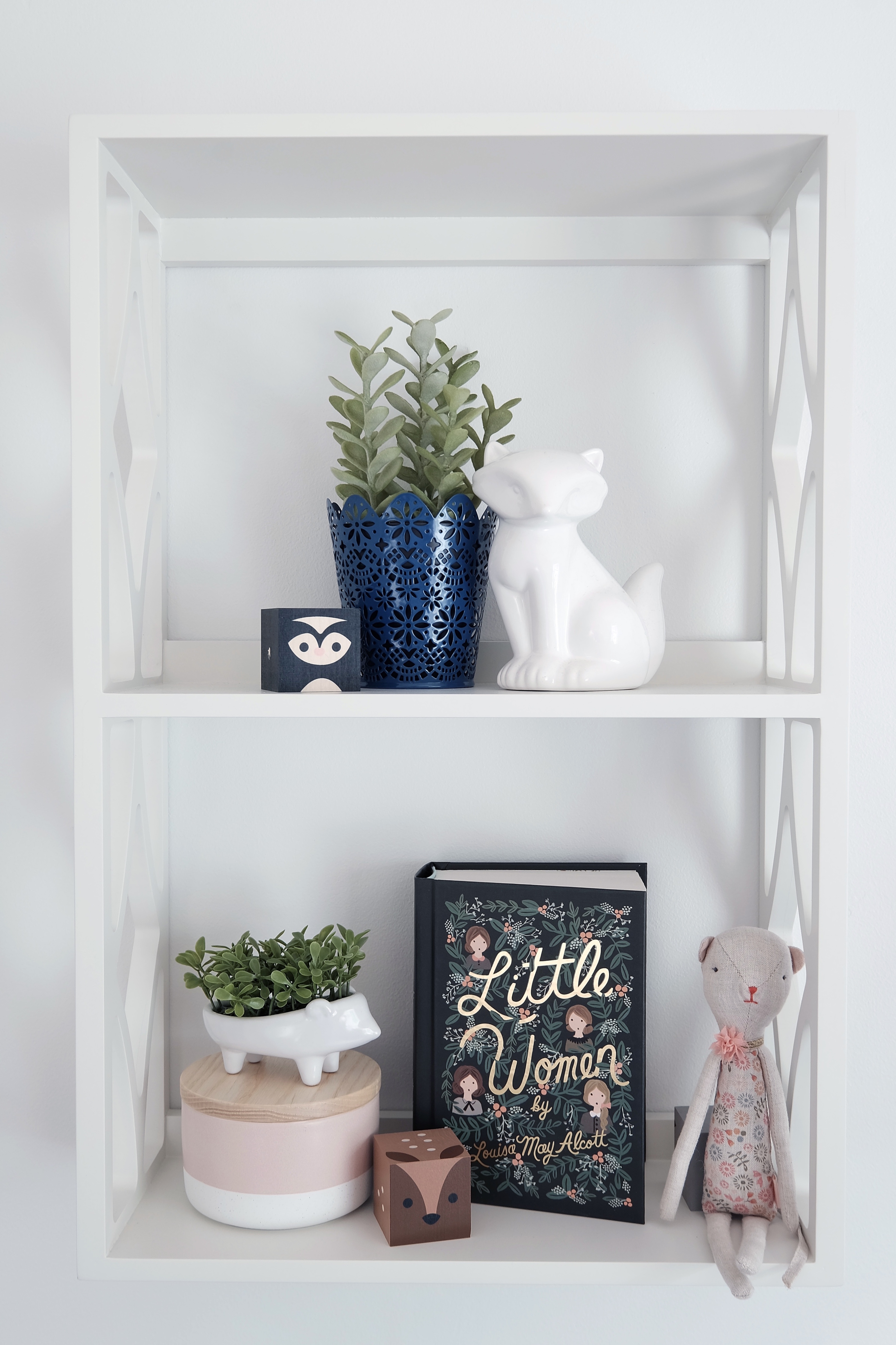 Shelfie in Girl Woodland Nursery - Project Nursery