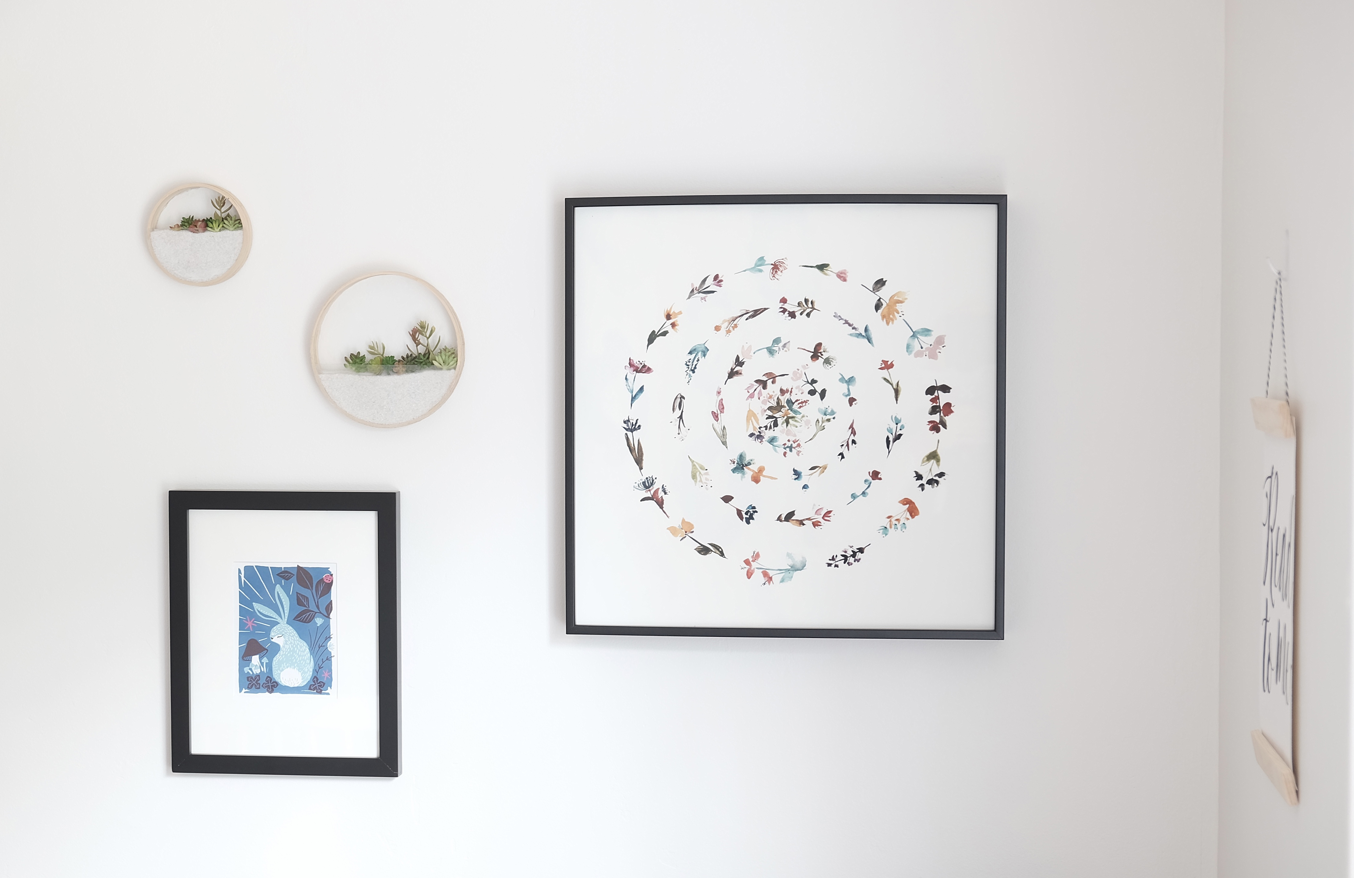 Gallery Wall with DIY Wall Terrariums - Project Nursery