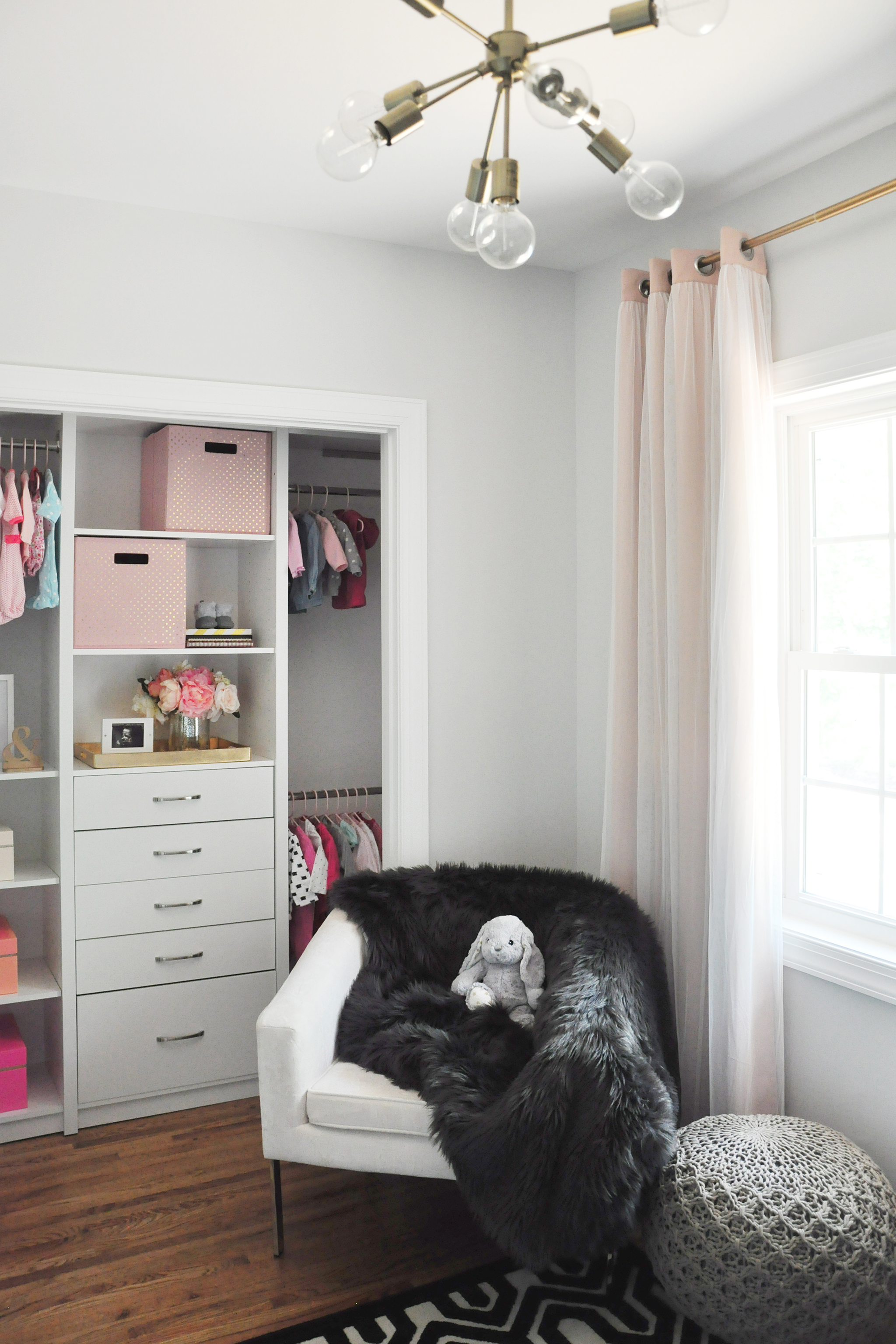 Modern Glam Nursery with Custom Closet Design - Project Nursery