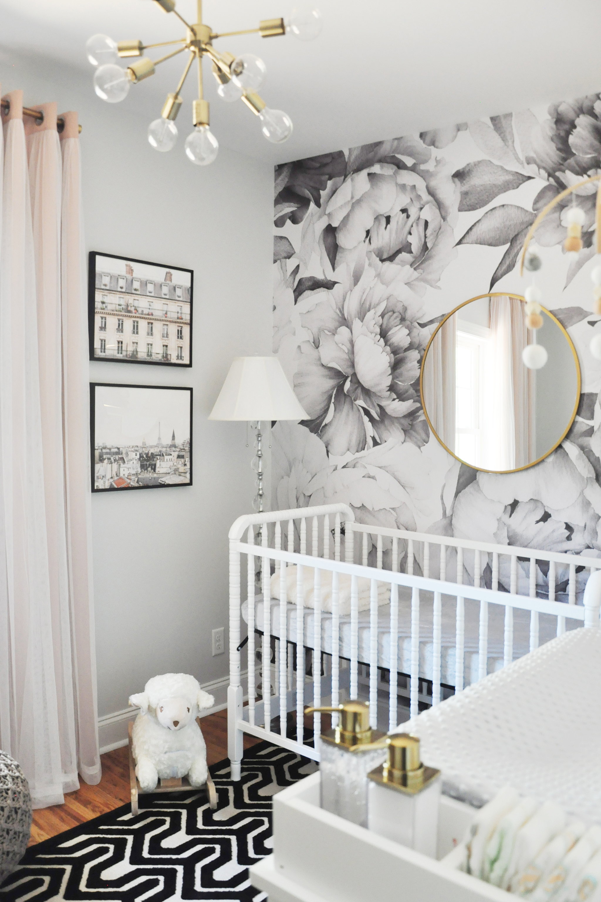 Black and White Modern Glam Nursery - Project Nursery