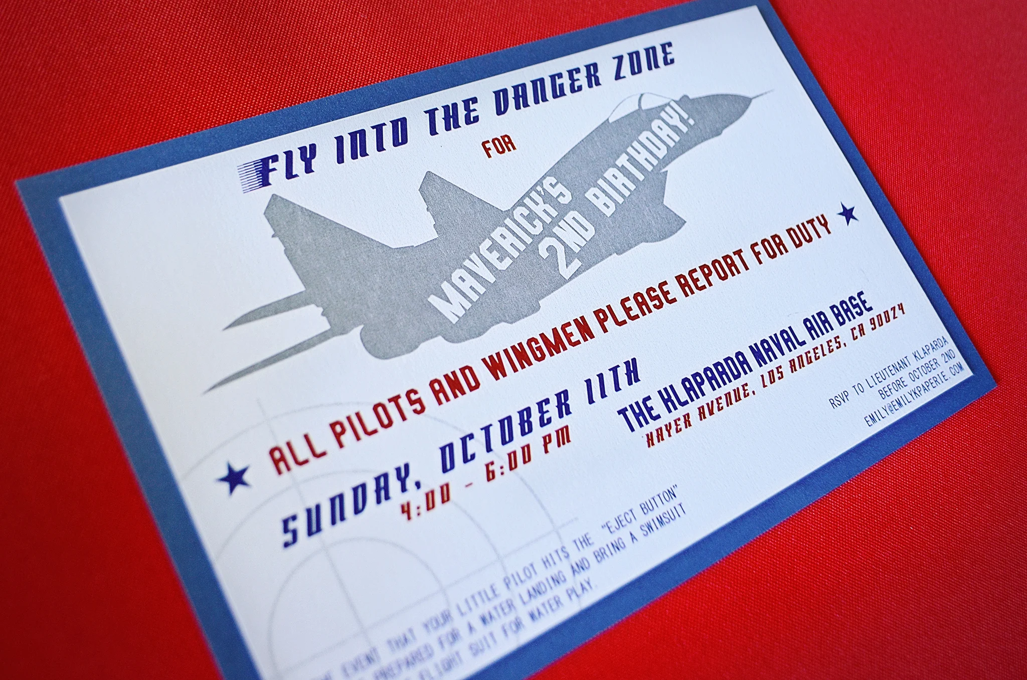 Personalized Top Gun Birthday Party Invitations! - Project Nursery