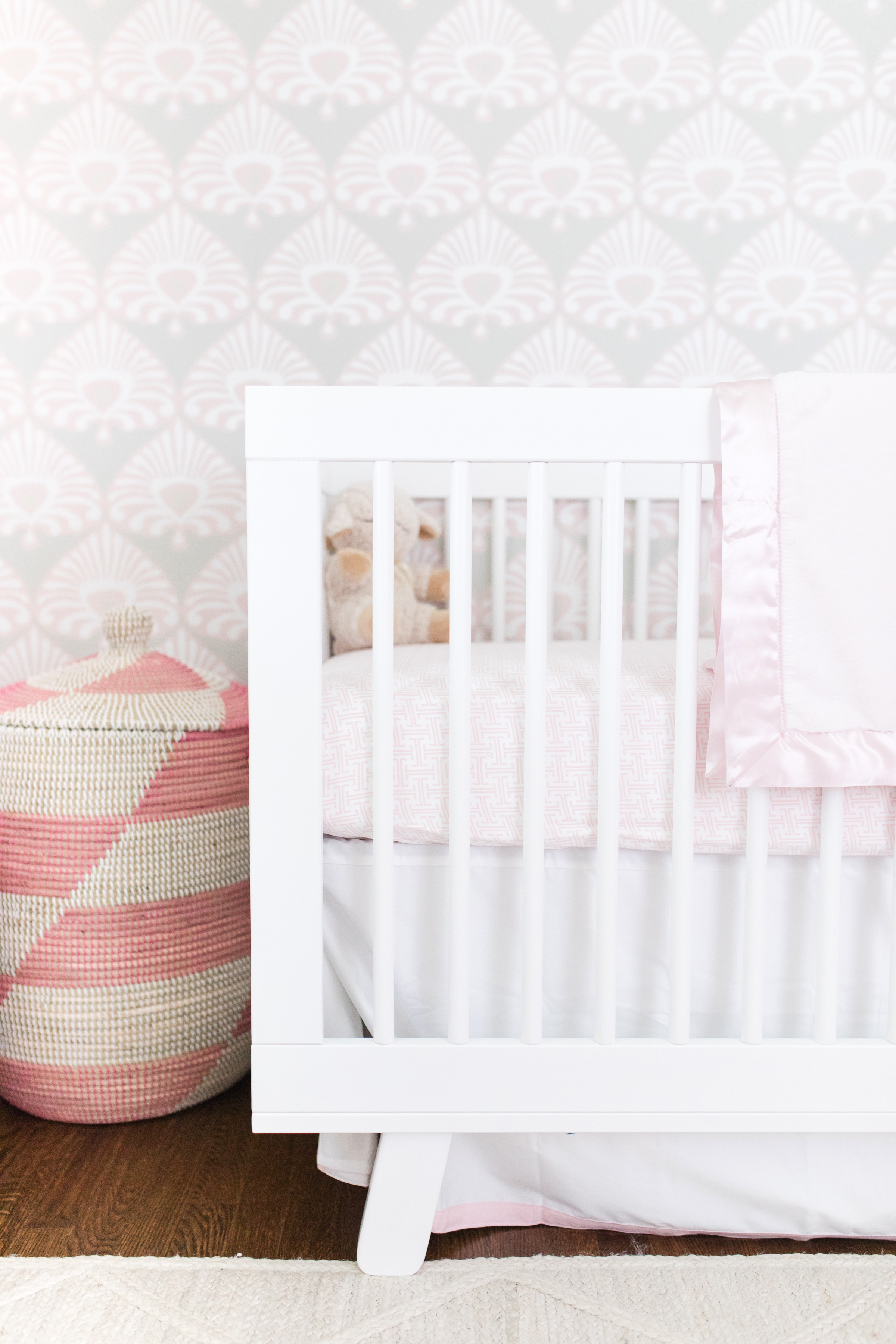 Pink and Gray Nursery Wallpaper - Project Nursery