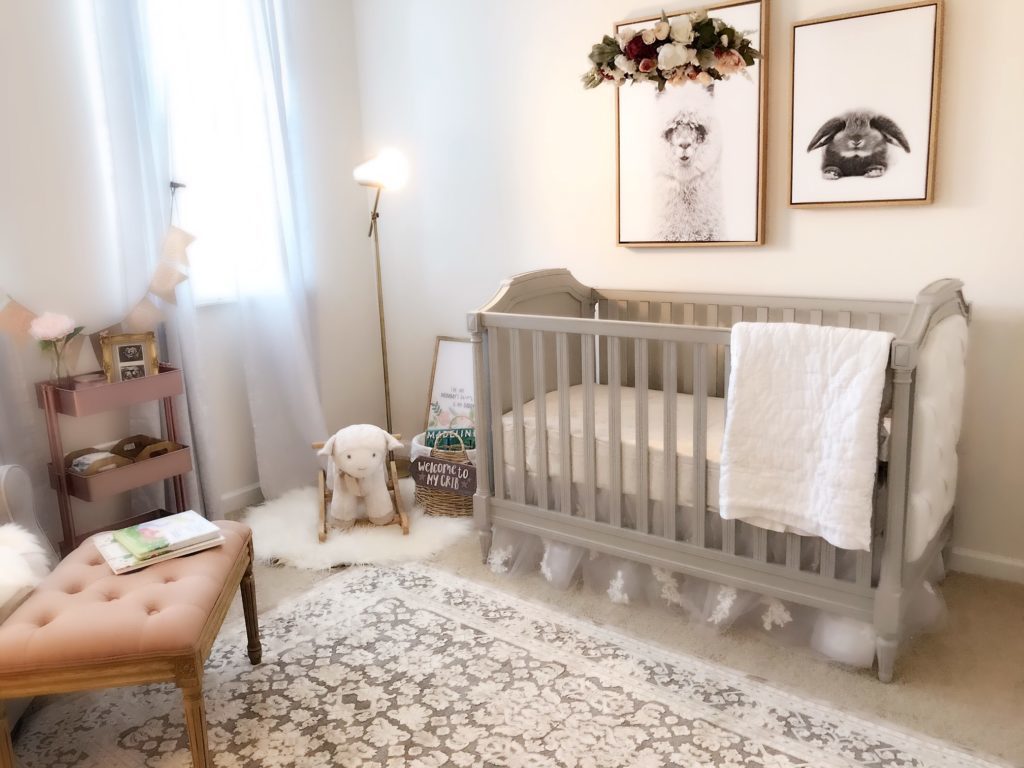 Gray and Rose Neutral Nursery with Vintage Touches - Project Nursery