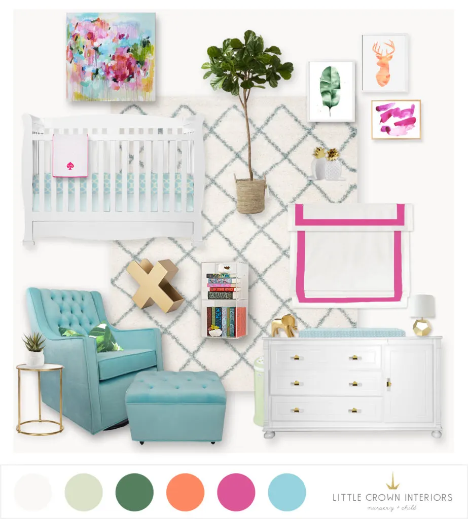 Girl's Nursery E-Design by Little Crown Interiors