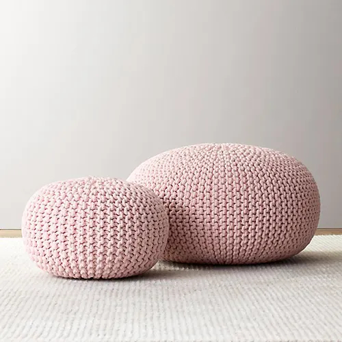 Petal Knit Pouf