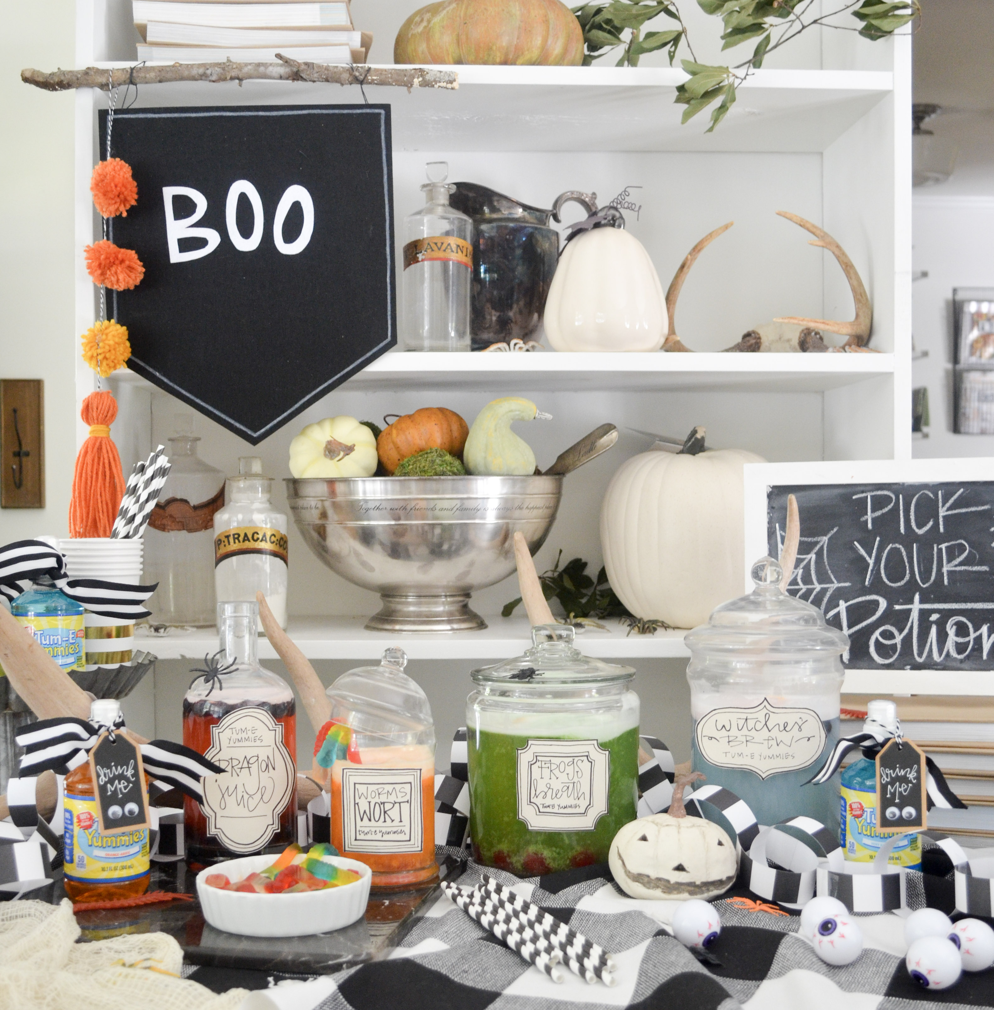 Fun & Easy Halloween Drink Station Ideas - Funtastic Life