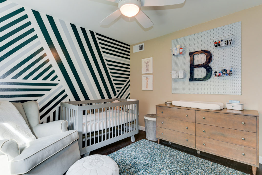 Striped Nursery peg board