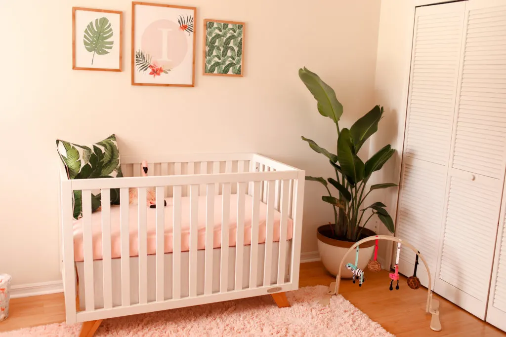 Tropical Escape Blush & Leaf Print Nursery - Project Nursery