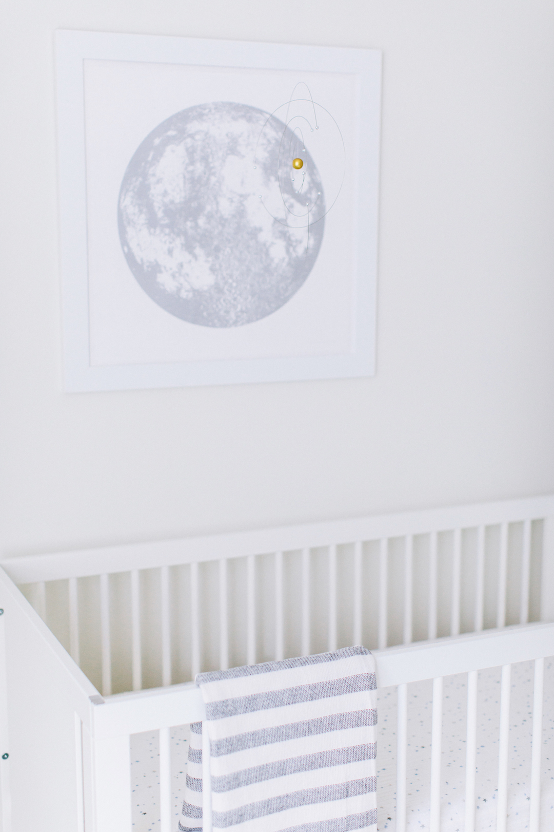 All White Celestial Nursery Design by Little Crown Interiors