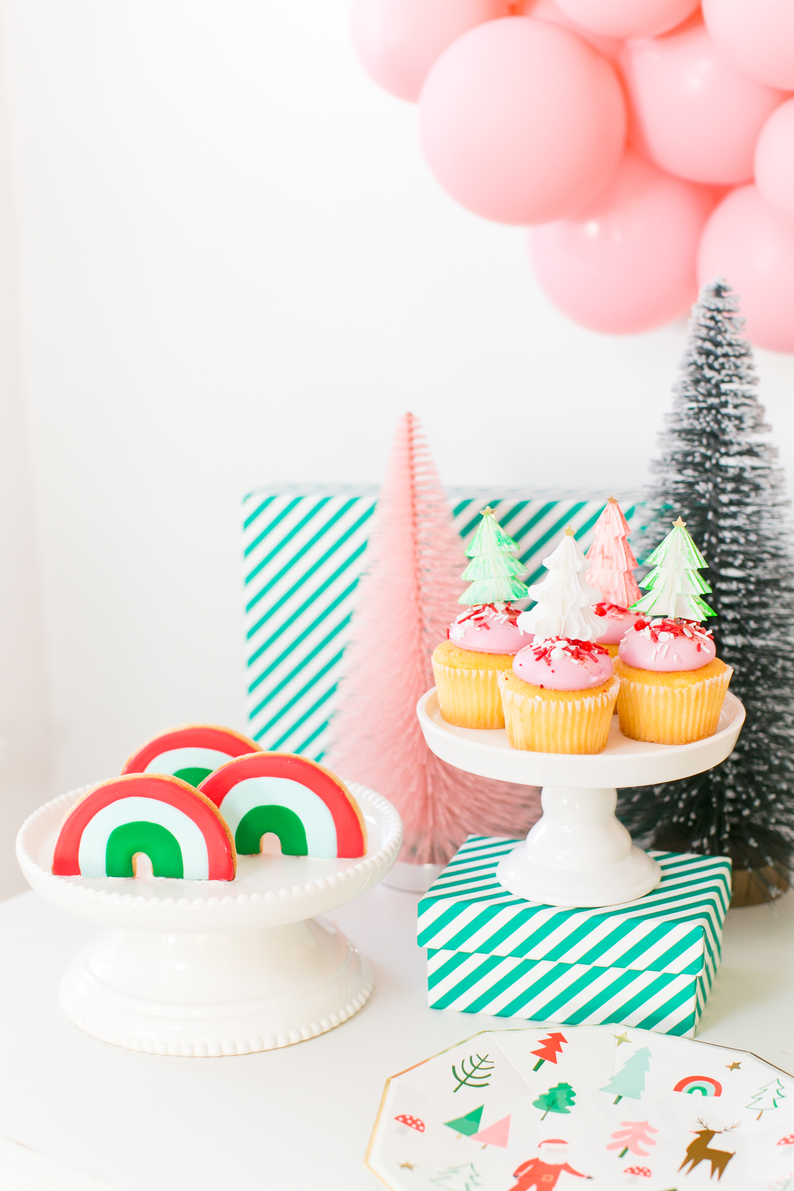 Christmas Rainbow Sweets Table