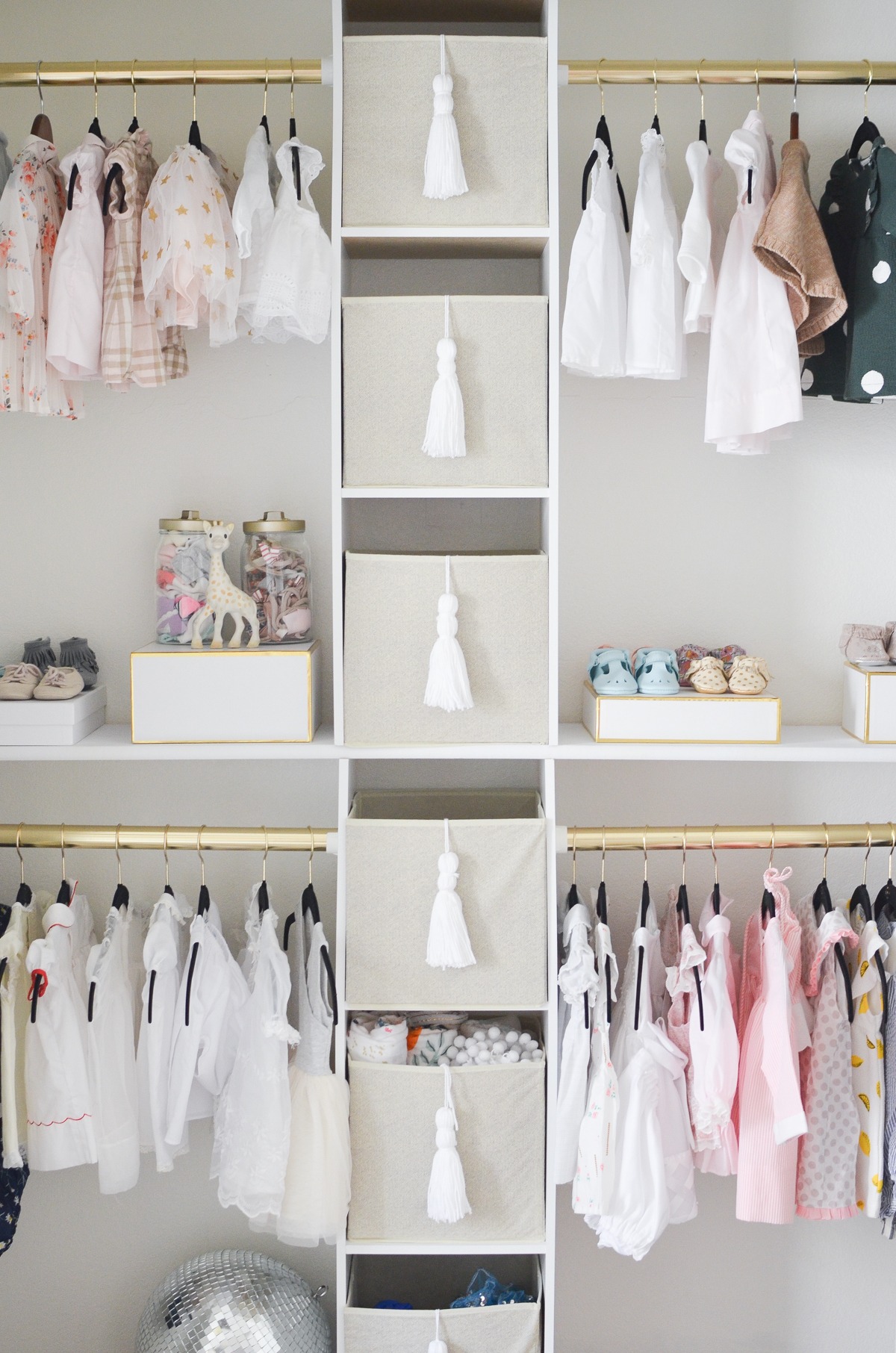 DIY Nursery Closet Interior View