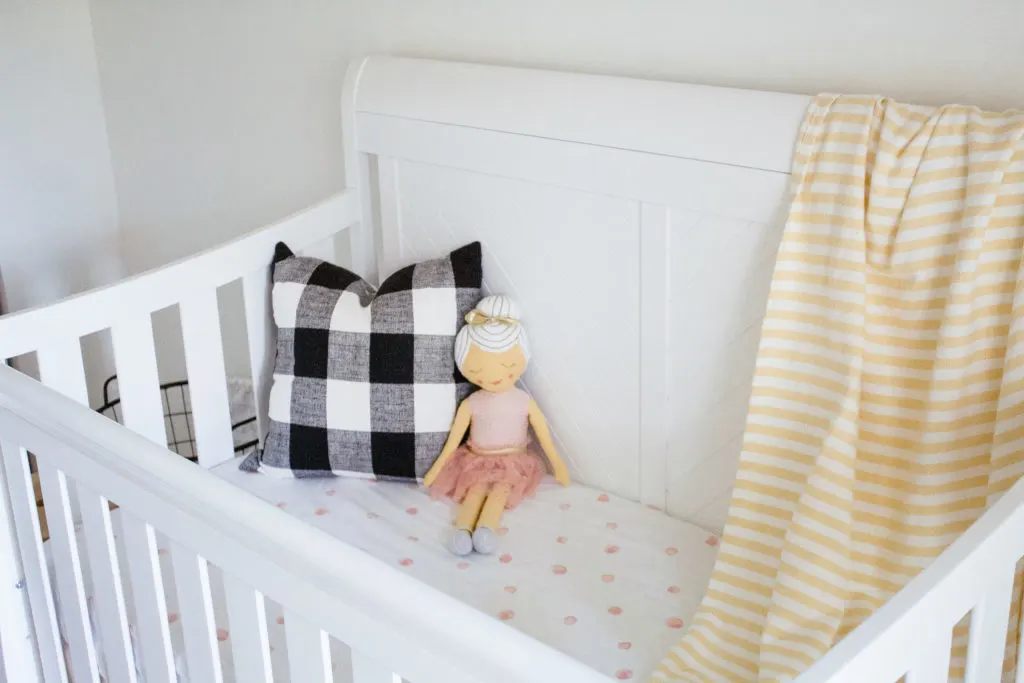 Millennial Pink Nursery crib