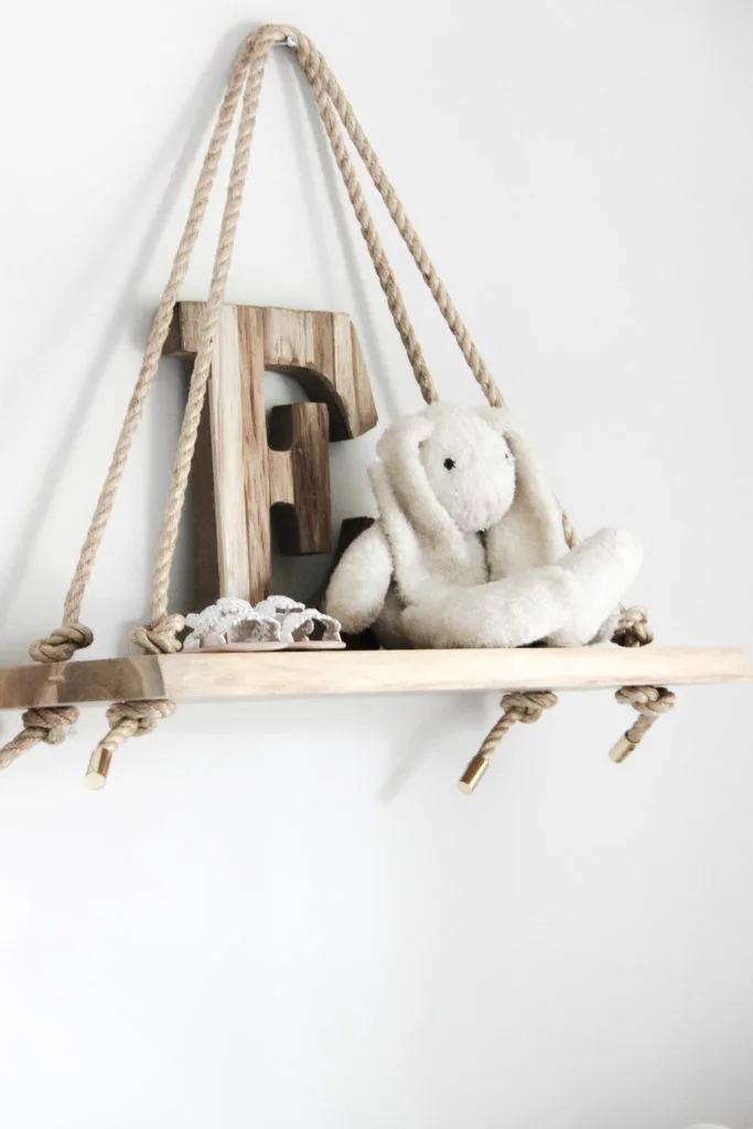 Wood Swing Shelf in Nursery