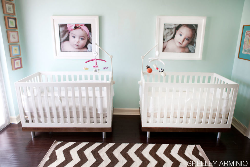 two cribs for twins