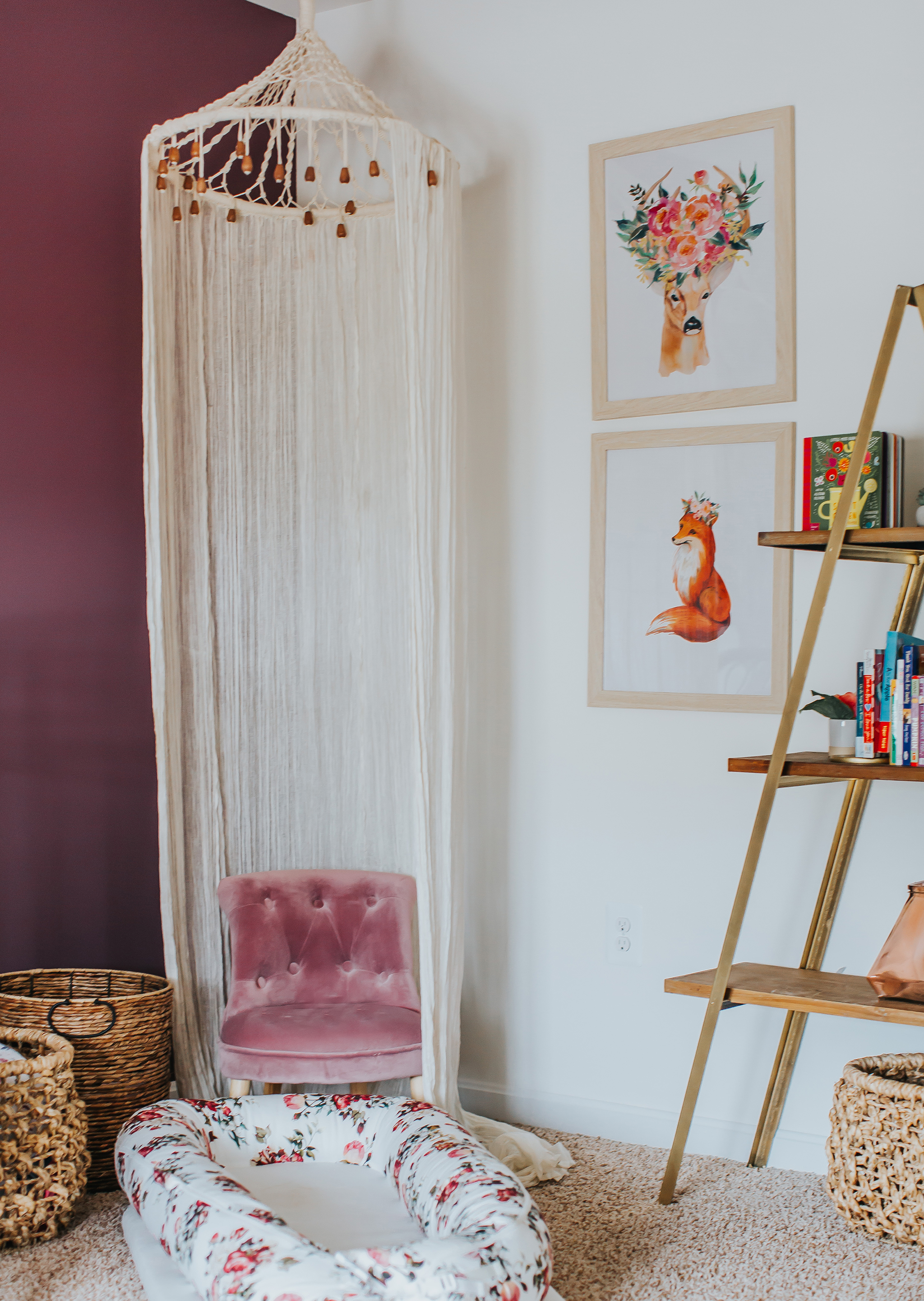 Macrame Hanging Canopy in Nursery